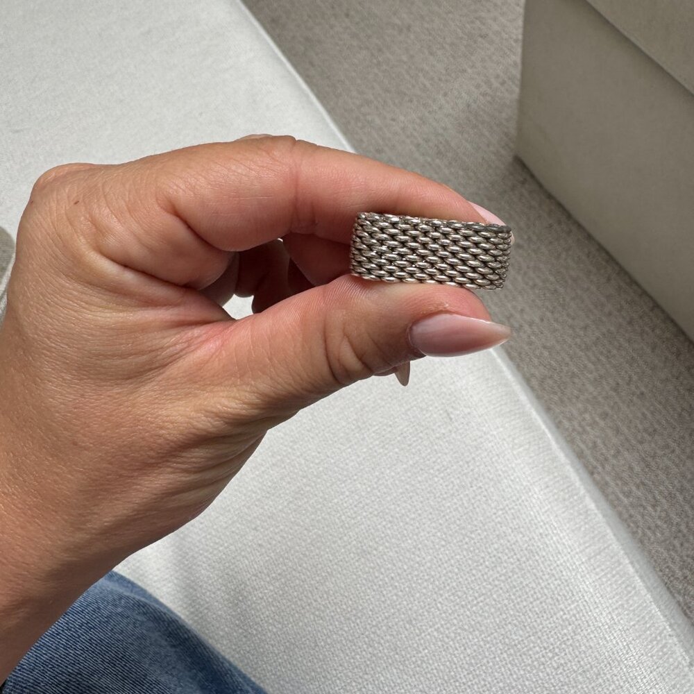 Tiffany & Co. Silver Mesh Ring - Picture 5 of 6
